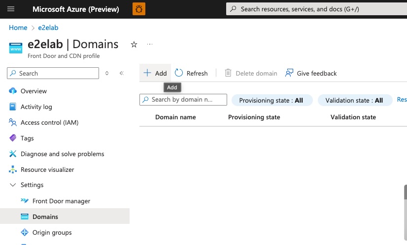 afd add domain 1